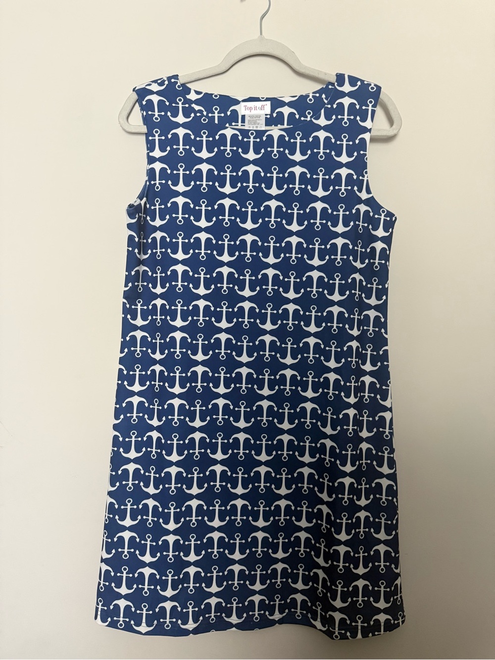 Top It Off Navy Anchor Print Mini Dress